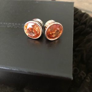 Michael Kors orange stone earrings